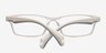 Madras Grey & White PlastiqueMontures de lunettes de vue d'EyeBuyDirect, Vue Rapprochée