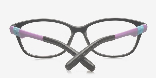 Veneta Black & Purple PlasticEyeglass Frames from EyeBuyDirect, Closed View