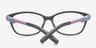Veneta Black & Purple PlasticEyeglass Frames from EyeBuyDirect, Closed View