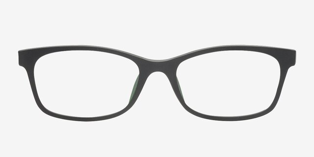 Dexter Black & Green PlasticEyeglass Frames from EyeBuyDirect, Front View