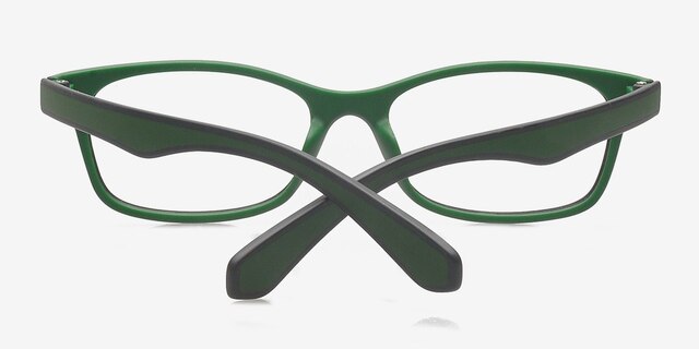 Dexter Black & Green PlasticEyeglass Frames from EyeBuyDirect, Closed View