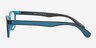 Dexter Black & Blue PlasticEyeglass Frames from EyeBuyDirect, Side View
