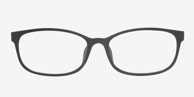 Sutherlin Black PlasticEyeglass Frames from EyeBuyDirect, Front View