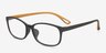 Sutherlin Black PlasticEyeglass Frames from EyeBuyDirect, Angle View