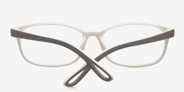 Sutherlin Grey & White PlasticEyeglass Frames from EyeBuyDirect, Closed View