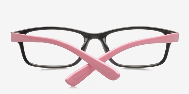Cottage Black & Pink PlasticEyeglass Frames from EyeBuyDirect, Closed View