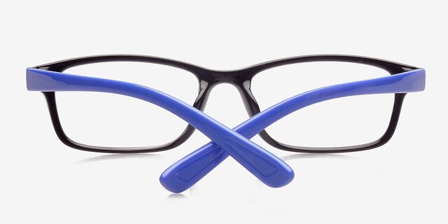 Cottage Black & Blue PlasticEyeglass Frames from EyeBuyDirect, Closed View