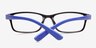 Cottage Black & Blue PlasticEyeglass Frames from EyeBuyDirect, Closed View