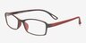 Prineville Black & Red PlasticEyeglass Frames from EyeBuyDirect, Angle View