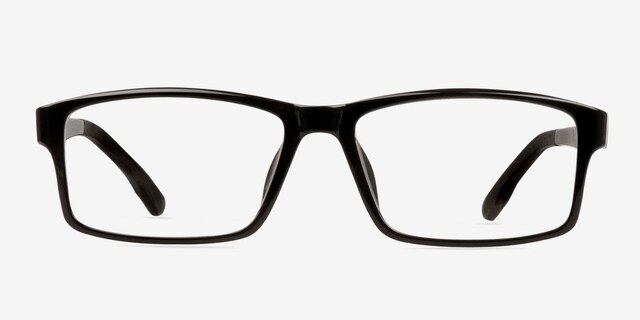 Bandon Black PlasticEyeglass Frames from EyeBuyDirect, Front View