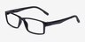 Bandon Black PlasticEyeglass Frames from EyeBuyDirect, Angle View