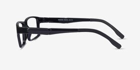 Bandon Noir Plastique Montures de lunettes de vue d'EyeBuyDirect, Vue de Côté