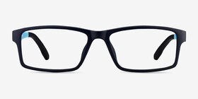 Bandon Navy Plastic Eyeglass Frames from EyeBuyDirect, Front View