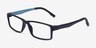 Bandon Navy PlasticEyeglass Frames from EyeBuyDirect, Angle View
