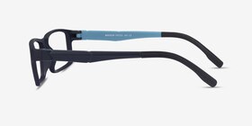Bandon Navy Plastic Eyeglass Frames from EyeBuyDirect, Side View