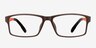 Bandon Coffee PlasticEyeglass Frames from EyeBuyDirect, Front View