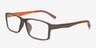 Bandon Coffee PlasticEyeglass Frames from EyeBuyDirect, Angle View