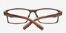 Bandon Coffee PlasticEyeglass Frames from EyeBuyDirect, Closed View
