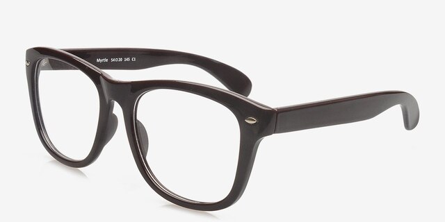 Myrtle Purple PlasticEyeglass Frames from EyeBuyDirect, Angle View