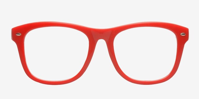 Myrtle Red PlasticEyeglass Frames from EyeBuyDirect, Front View