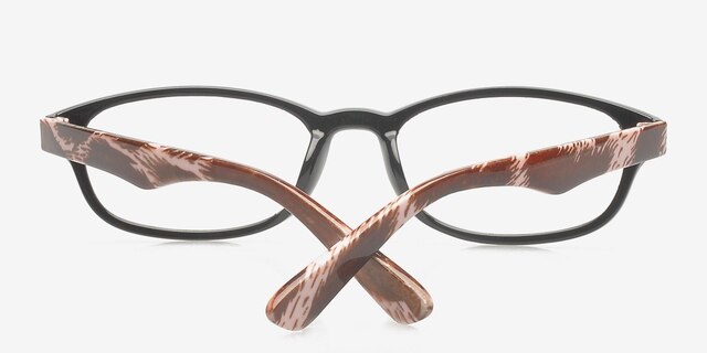 Medford Black & Brown PlasticEyeglass Frames from EyeBuyDirect, Closed View