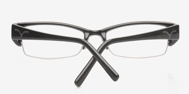 Mcloughlin Black PlasticEyeglass Frames from EyeBuyDirect, Closed View