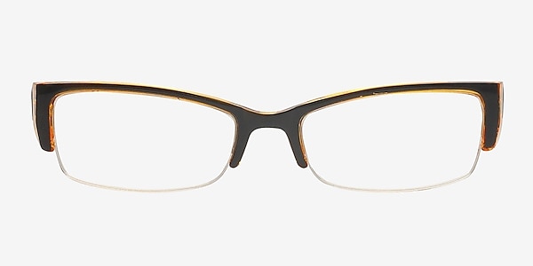 Mcloughlin Black/Yellow Plastic Eyeglass Frames