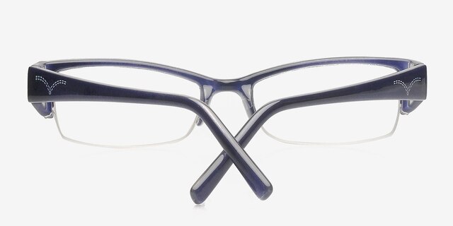 Mcloughlin Navy PlasticEyeglass Frames from EyeBuyDirect, Closed View