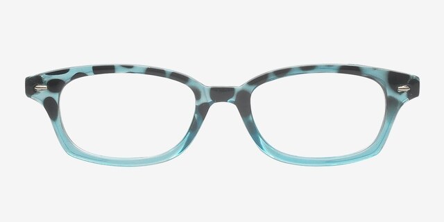 Ketchum Blue PlasticEyeglass Frames from EyeBuyDirect, Front View