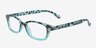 Ketchum Blue PlasticEyeglass Frames from EyeBuyDirect, Angle View