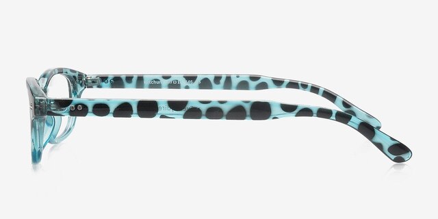 Ketchum Blue PlasticEyeglass Frames from EyeBuyDirect, Side View