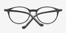 Brett Noir AcétateMontures de lunettes de vue d'EyeBuyDirect, Vue Rapprochée