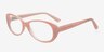 Abby Pink AcetateEyeglass Frames from EyeBuyDirect, Angle View