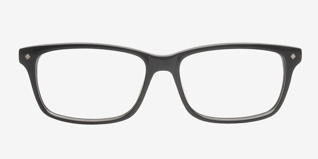Abel Black AcetateEyeglass Frames from EyeBuyDirect, Front View