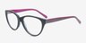 Abrielle Navy AcetateEyeglass Frames from EyeBuyDirect, Angle View