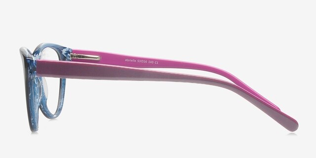 Abrielle Navy AcetateEyeglass Frames from EyeBuyDirect, Side View