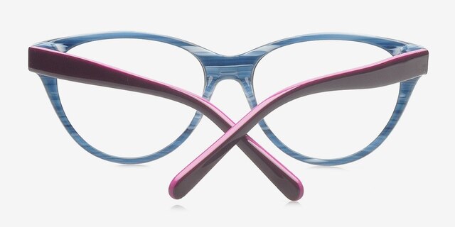 Abrielle Navy AcetateEyeglass Frames from EyeBuyDirect, Closed View