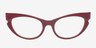 Addilyn Burgundy AcetateEyeglass Frames from EyeBuyDirect, Front View