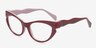 Addilyn Burgundy AcetateEyeglass Frames from EyeBuyDirect, Angle View