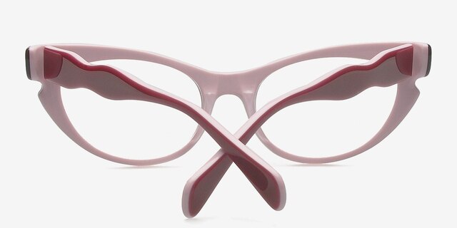 Addilyn Burgundy AcetateEyeglass Frames from EyeBuyDirect, Closed View