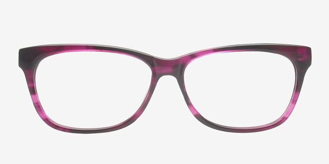 Aden Purple AcetateEyeglass Frames from EyeBuyDirect, Front View