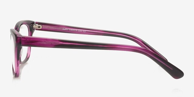 Aden Purple AcetateEyeglass Frames from EyeBuyDirect, Side View