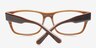 Adonis Brun AcétateMontures de lunettes de vue d'EyeBuyDirect, Vue Rapprochée
