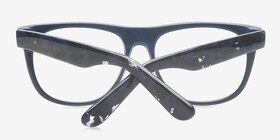 Corin Bleu marine  Acétate Montures de lunettes de vue d'EyeBuyDirect, Vue Rapprochée