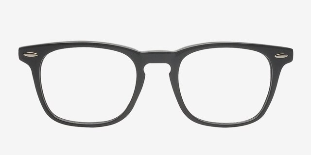 Devon Black AcetateEyeglass Frames from EyeBuyDirect, Front View
