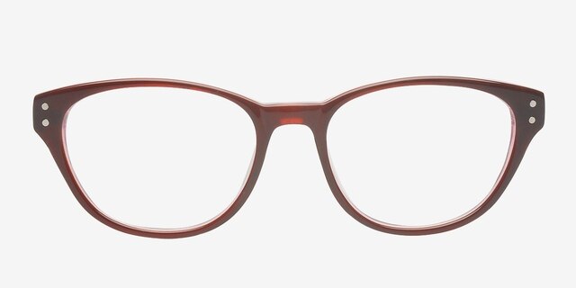 Drew Burgundy AcetateEyeglass Frames from EyeBuyDirect, Front View