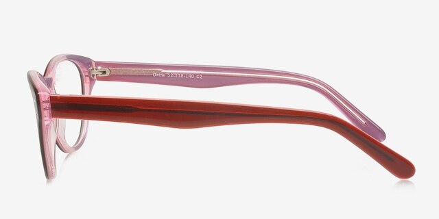 Drew Burgundy AcetateEyeglass Frames from EyeBuyDirect, Side View