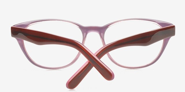 Drew Burgundy AcetateEyeglass Frames from EyeBuyDirect, Closed View