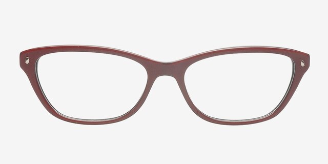 Ellery Burgundy AcetateEyeglass Frames from EyeBuyDirect, Front View