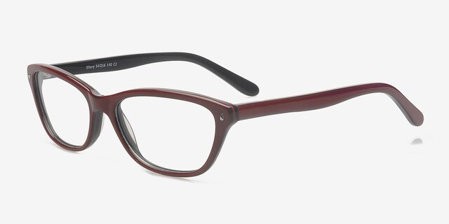 Ellery Burgundy AcetateEyeglass Frames from EyeBuyDirect, Angle View